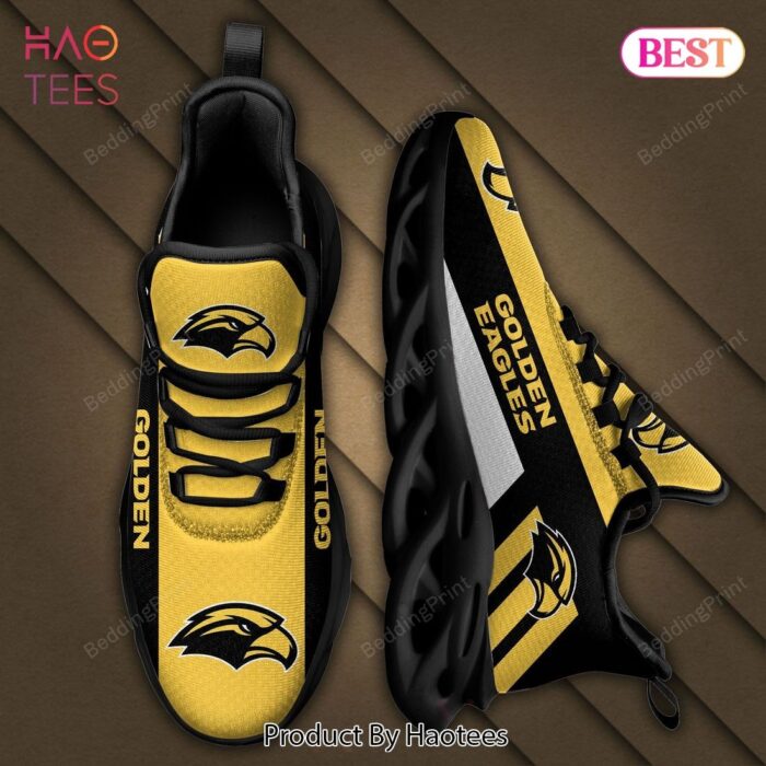 NCAA Southern Miss Golden Eagles Black Mix Gold Max Soul Shoes