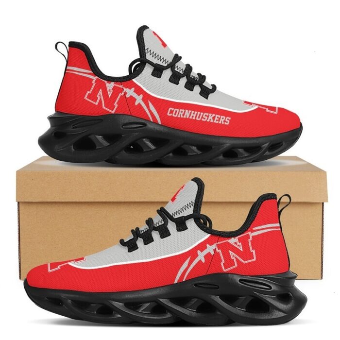 NCAA Team Nebraska Cornhuskers College Fans Max Soul Shoes