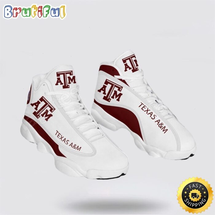 NCAA Texas A&ampM Air Jordan 13 Printed Logo JD 13