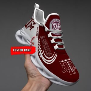 NCAA Texas A&M Aggies Max Soul Sneaker Custom Name 05 M12