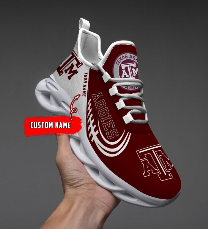 NCAA Texas A&M Aggies Max Soul Sneaker Custom Name 05 M12