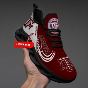 NCAA Texas A&M Aggies Max Soul Sneaker Custom Name 05 M12