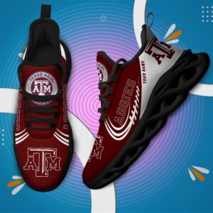 NCAA Texas A&M Aggies Max Soul Sneaker Custom Name 05 M12