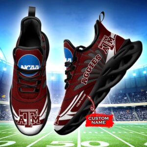 NCAA Texas A&M Aggies Max Soul Sneaker Custom Name 62RTT1610