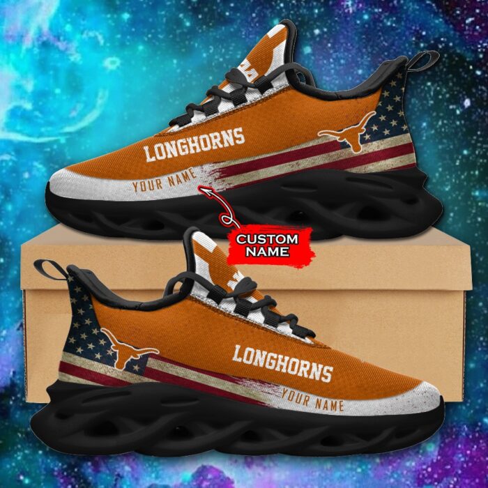 NCAA Texas Longhorns Max Soul Sneaker Custom Name 42 M1