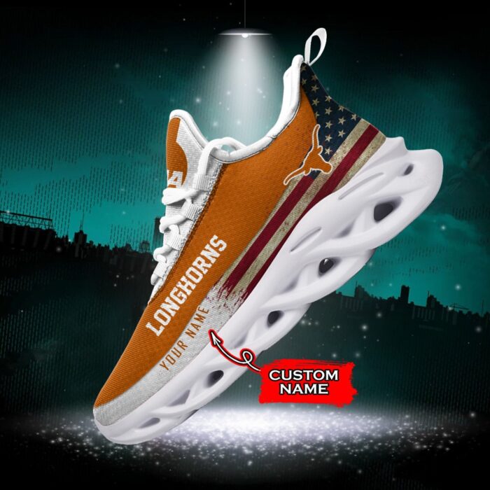 NCAA Texas Longhorns Max Soul Sneaker Custom Name 42 M1