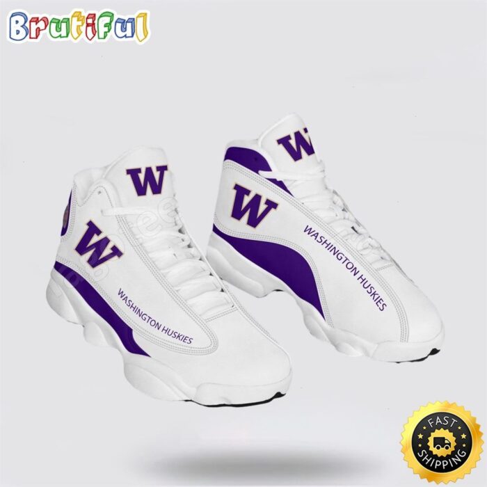 NCAA Washington Huskies Air Jordan 13 Printed Logo JD 13