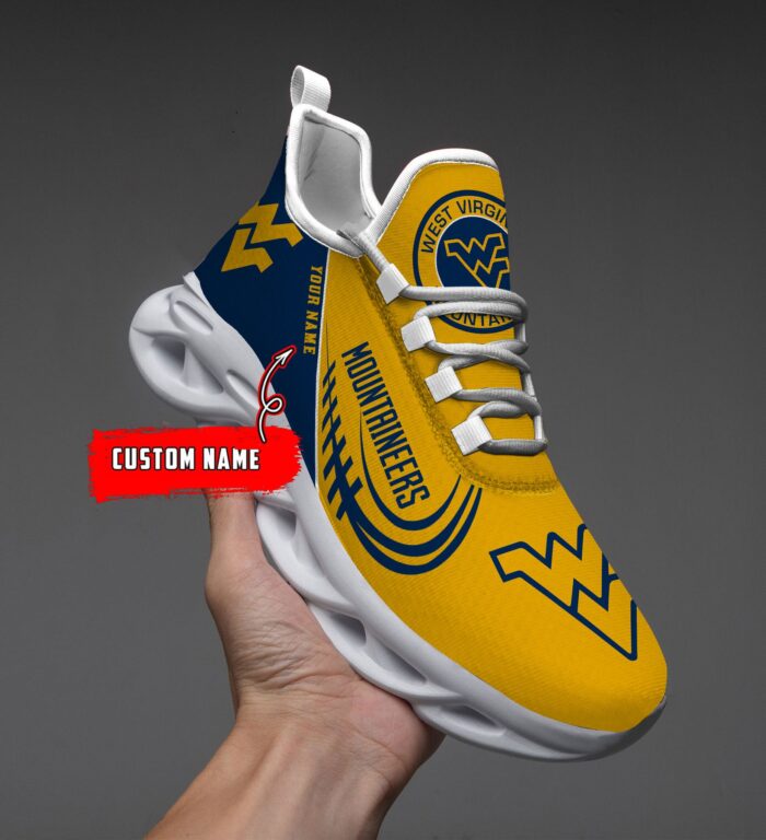 NCAA West Virginia Mountaineers Max Soul Sneaker Custom Name 05 M12