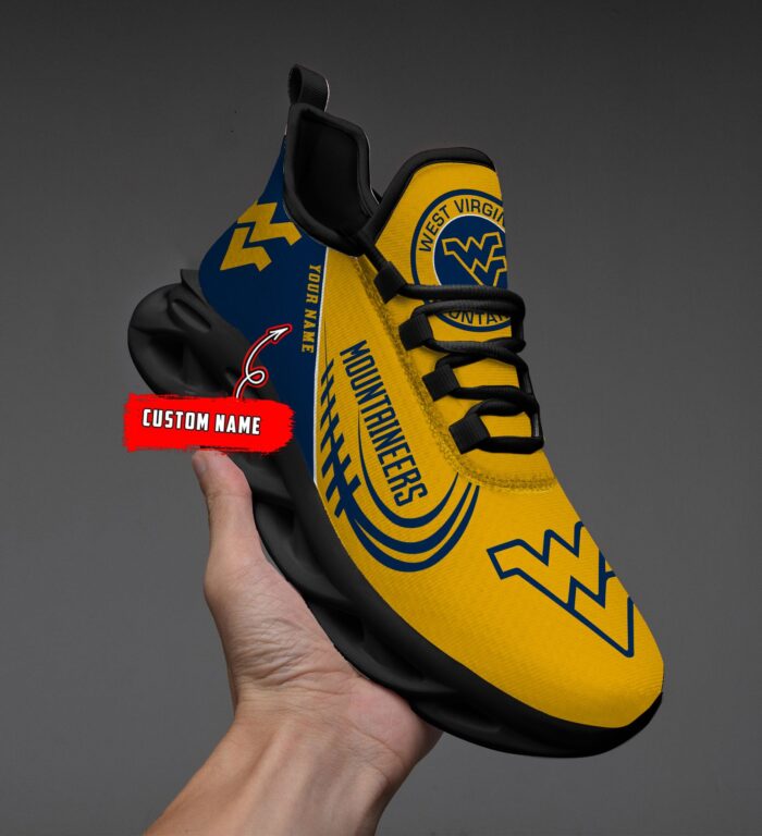 NCAA West Virginia Mountaineers Max Soul Sneaker Custom Name 05 M12