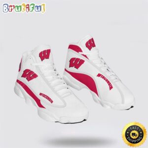 NCAA Wisconsin Air Jordan 13 Printed Logo JD 13