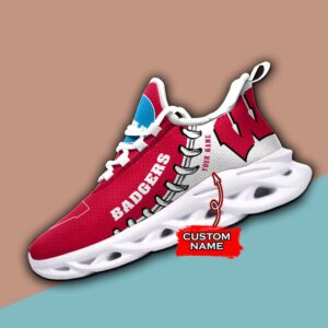 NCAA Wisconsin Badgers Max Soul Sneaker Custom Name 85TK28