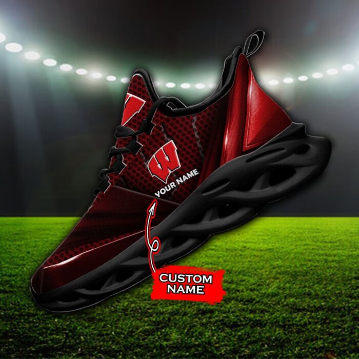 NCAA Wisconsin Badgers Max Soul Sneaker Custom Name 89