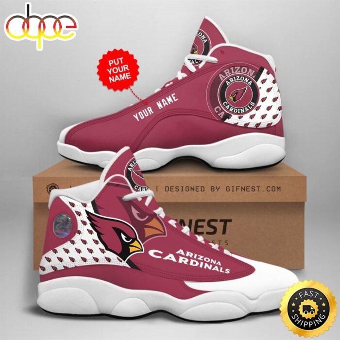 NFL Arizona Cardinals Custom Name Air Jordan 13 Shoes V2