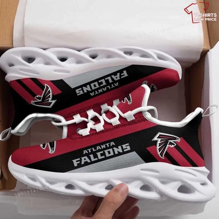 NFL Atlanta Falcons Red Black Max Soul Shoes Running Sneakers