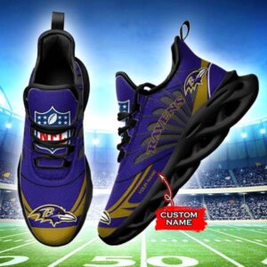 NFL Baltimore Ravens Max Soul Sneaker Custom Name 62M12