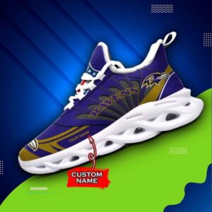 NFL Baltimore Ravens Max Soul Sneaker Custom Name 62M12