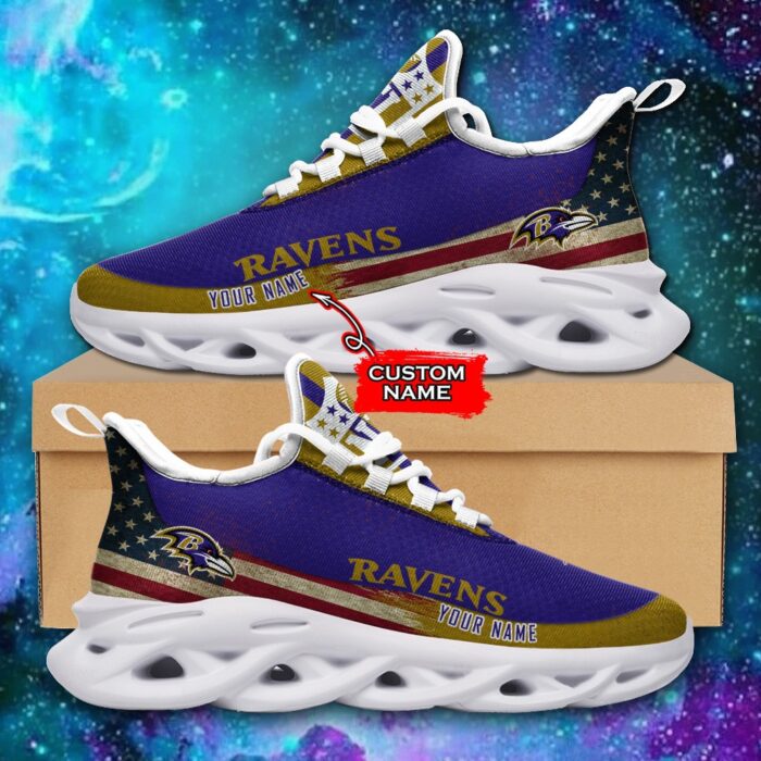 NFL Baltimore Ravens Max Soul Sneaker Custom Name Pod 42 M1RTT