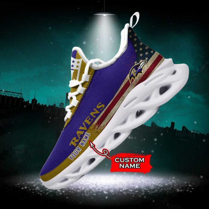 NFL Baltimore Ravens Max Soul Sneaker Custom Name Pod 42 M1RTT