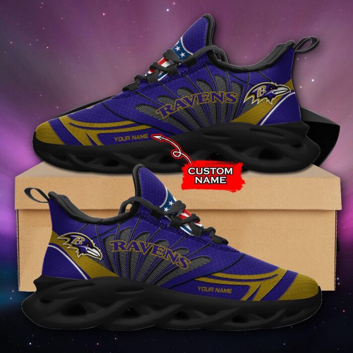 NFL Baltimore Ravens Max Soul Sneaker Custom Name Ver 8