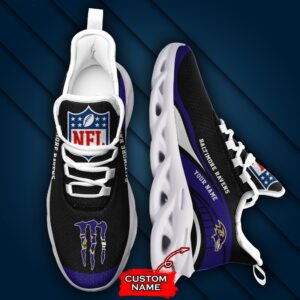 NFL Baltimore Ravens Max Soul Sneaker Monster Custom Name Style 2