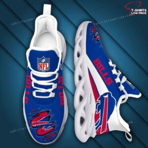 NFL Buffalo Bills Blue Red Sneaker Max Soul Shoes Running Sneakers