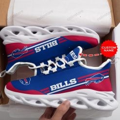 NFL Buffalo Bills Custom Name Blue Red Max Soul Shoes