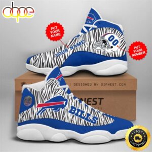 NFL Buffalo Bills Custom Name Number Air Jordan 13 Shoes V2