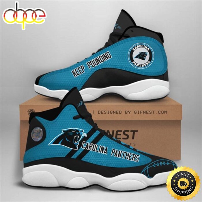 NFL Carolina Panthers Blue Black Air Jordan 13 Shoes V2