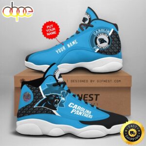 NFL Carolina Panthers Custom Name Air Jordan 13 Shoes V1