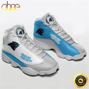 NFL Carolina Panthers Grey Blue Air Jordan 13 Shoes