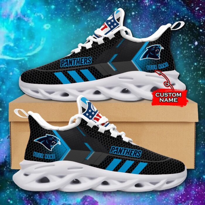 NFL Carolina Panthers Max Soul Sneaker Custom Name 43M1