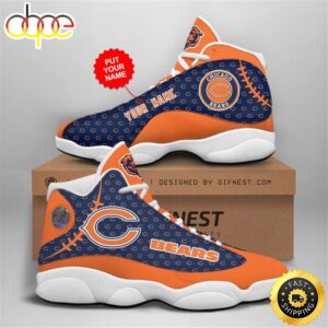 NFL Chicago Bears Custom Name Air Jordan 13 Shoes V3