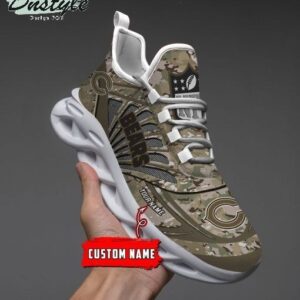 NFL Chicago Bears Custom Name Camo Edition Max Soul Shoes