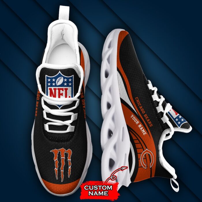 NFL Chicago Bears Max Soul Sneaker Monster Custom Name Style 2