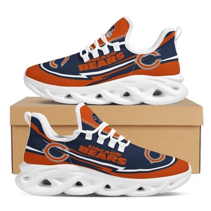 NFL Chicago Bears Orange Dark Blue White Curve Max Soul Shoes