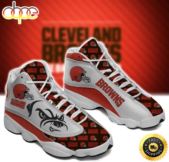 NFL Cleveland Browns Air Jordan 13 Shoes V3