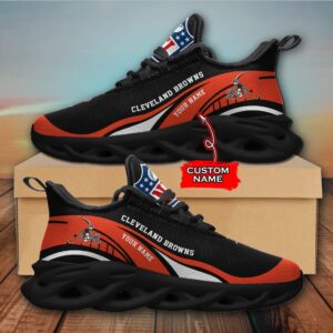 NFL Cleveland Browns Max Soul Sneaker Monster Custom Name Style 2