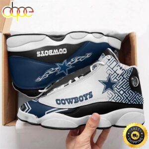 NFL Dalas Cowboys Football Team Blue Air Jordan 13 Sneaker Shoes