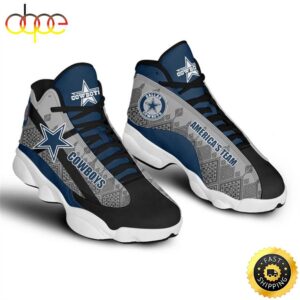 NFL Dallas Cowboys America Team Dark Blue Grey Air Jordan 13 Shoes