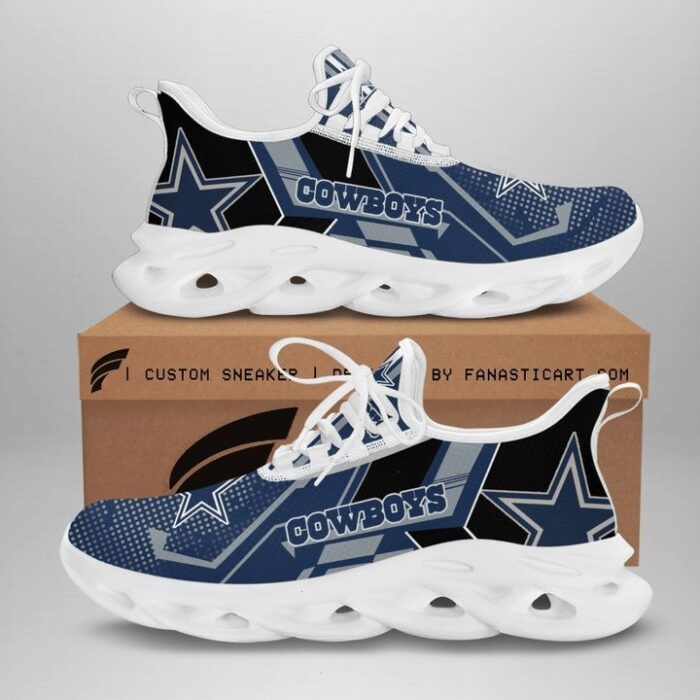 NFL Dallas Cowboys Blue Black Grey Max Soul Shoes