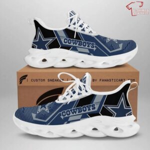 NFL Dallas Cowboys Blue Black Grey Max Soul Sneakers Running Shoes