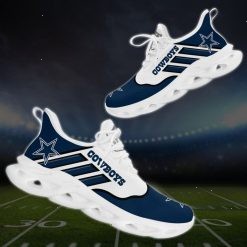 NFL Dallas Cowboys Blue White Stripes Logo Sneakers Max Soul Shoes