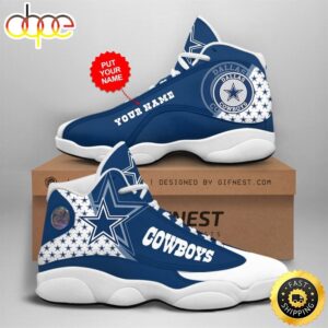 NFL Dallas Cowboys Custom Name Air Jordan 13 Shoes V10