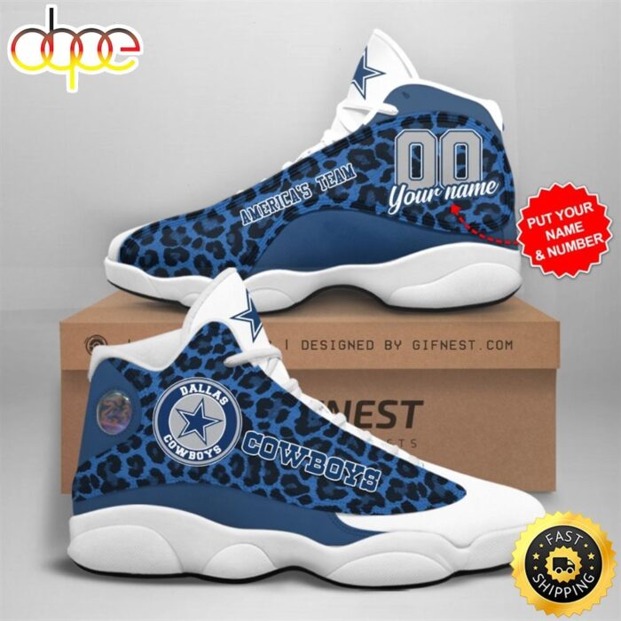 NFL Dallas Cowboys Custom Name Air Jordan 13 Shoes V11