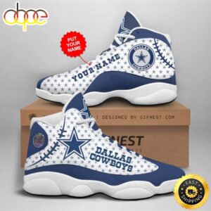 NFL Dallas Cowboys Custom Name Air Jordan 13 Shoes V16