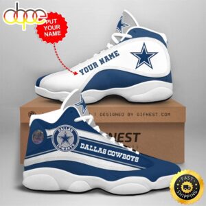 NFL Dallas Cowboys Custom Name Air Jordan 13 Shoes V5