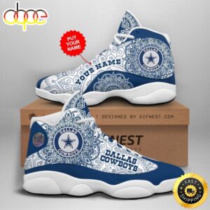 NFL Dallas Cowboys Custom Name Air Jordan 13 Shoes V7