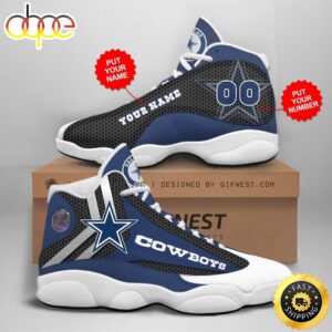 NFL Dallas Cowboys Custom Name Number Air Jordan 13 Shoes V9