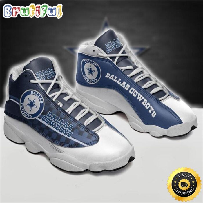 NFL Dallas Cowboys Football Team Form Air Jordan 13 Sneaker Shoes