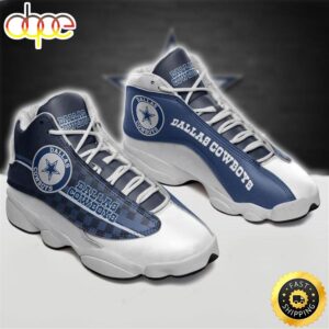 NFL Dallas Cowboys Football Team Form Air Jordan 13 Sneaker Shoes